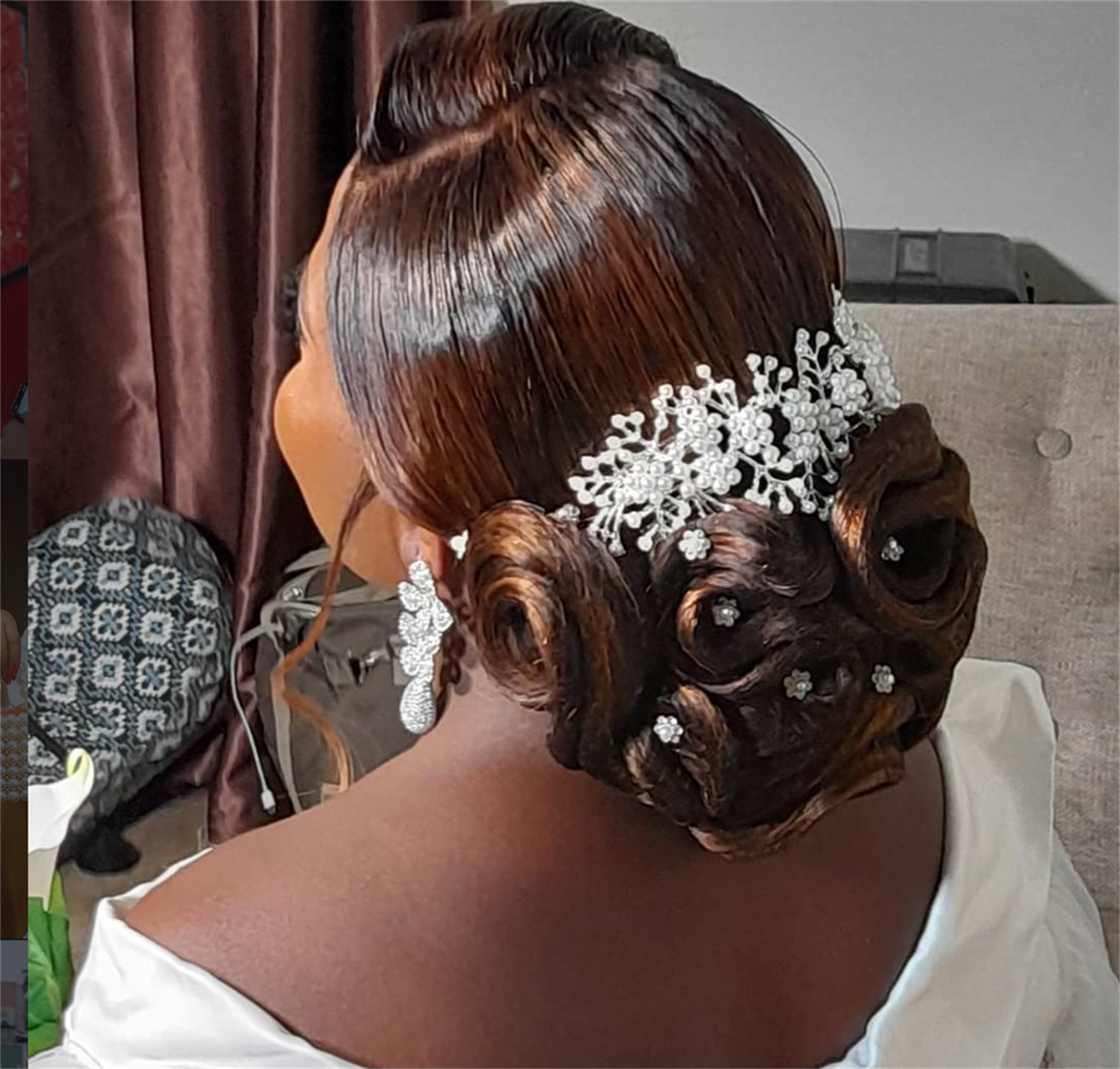 Bridal twisted updo